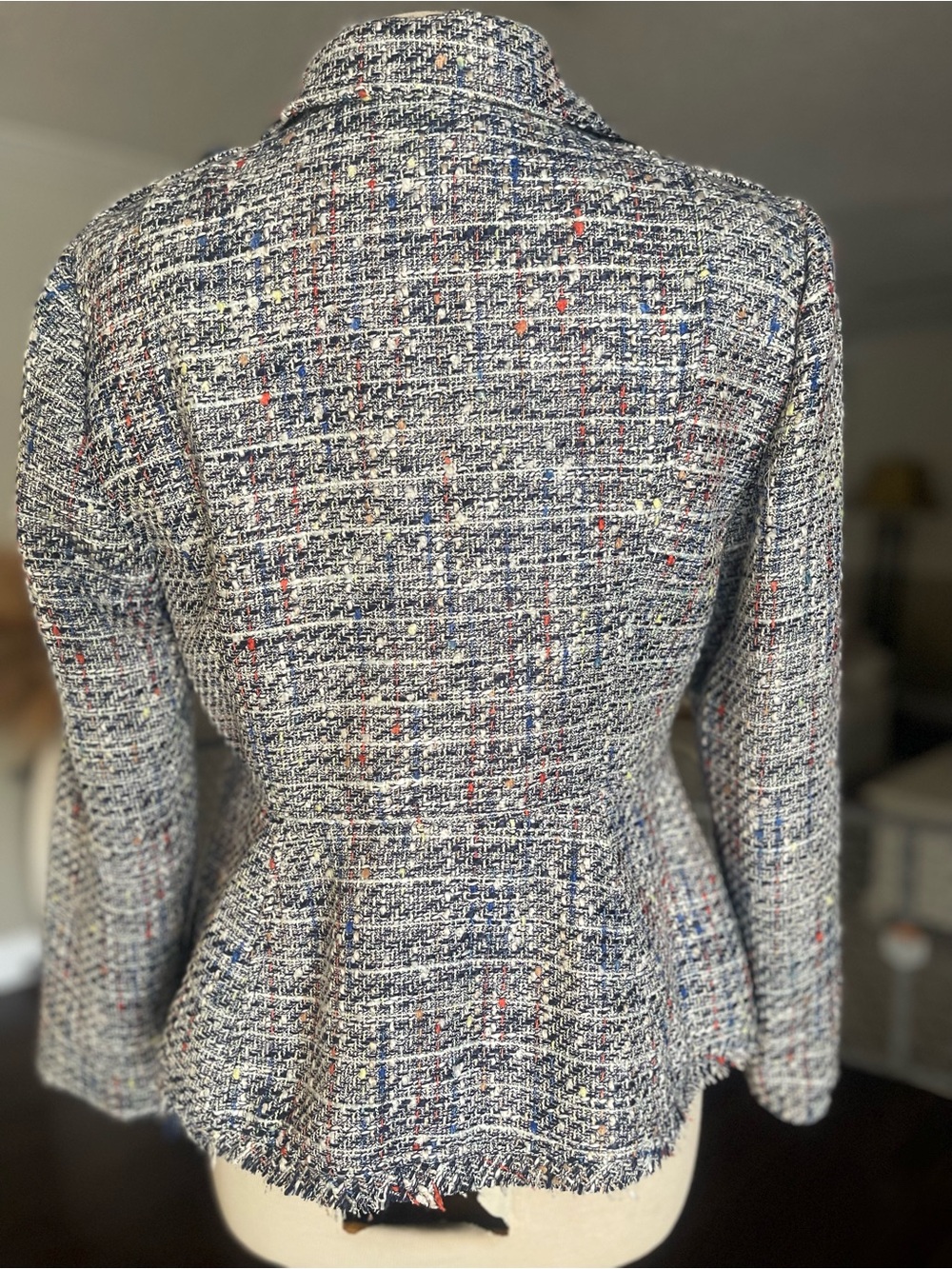 Chico's Multicolor Tweed Button-Front Jacket - Picture 4 of 8